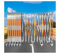 Le Safe Ber - Cancello estensibile in acciaio inox, con rotelle, retrattile, per mercati, scuole, strade, 1,5 x 5 m, colore: argento