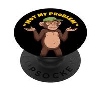 Le scimmie divertenti scrollano le spalle non il mio PopSockets PopGrip Adesivo