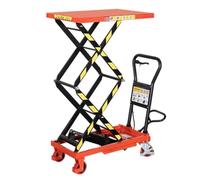 le Scissor Lift Platform - Carrello idraulico manuale per auto e movimentazione dei materiali, piccolo ascensore portatile e portatile per un facile trasporto e carico