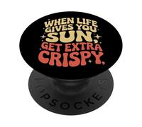 Le scottature solari quando la vita ti dà il sole diventano extra croccanti PopSockets PopGrip Adesivo