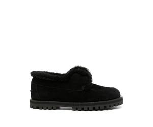 Le Silla - Scarpe Slip-On in Pelle Scamosciata Nera con Shearling - - Shoes - Donna - Nero - 40 EU