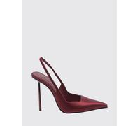 Le Silla Slingback Amelia in raso con tacco a spillo alto e punta a mandorla 37½ Rosso
