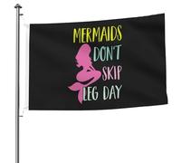 Le Sirene Non Saltano Il Giorno Delle Gambe, Divertente Giorno Delle Gambe Garden Flag Divertente Bandiere Da Giardino Durevole Bandiere Di Benvenuto Per Interni Fattoria All'Aperto 90X150 Cm