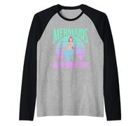 Le Sirene Si Divertono di più Ragazza Bambini Mermaid Maglia con Maniche Raglan
