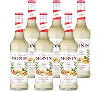 Le Sirop de Monin Ginger - Gingembre - Zenzero | Sciroppo allo Zenzero con Aromi Naturali | Confezione da 6 Bottiglie da 70cl