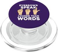 Le sopracciglia della lingua dei segni americana parlano più forte delle parole sorde PopSockets PopGrip per MagSafe