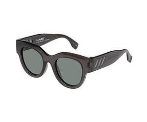 Le Specs Float AWAY - Occhiali da sole polarizzati da donna a forma di montatura rotonda con alta protezione UV, Green Mono polarizzato/nero/ombra, Einheitsgröße