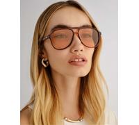 Le Specs - Tragic Magic Honey - Occhiali da sole aviatore tartarugati con lenti gialle-Marrone No Size