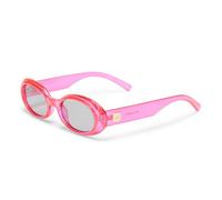 Le Specs WORK IT! Occhiali da sole da donna Forma Ovale Montatura Alta Protezione UV, Smoke Tint/Hyper Pink, Einheitsgröße