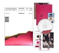 LE SSERAFIM - LE SSERAFIM - 1st Studio Album [UNFORGIVEN] (BLOODY ROSE Ver.) Outer Box + Booklet + CD + Photocard + Postcard + Heat Detecting Postcard + Sticker + Folding Poster + 2 Pin Badges + 4 Extra Photocards