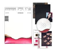 LE SSERAFIM - LE SSERAFIM - 1st Studio Album [UNFORGIVEN] (DUSTY AMBER Ver.) Outer Box + Booklet Photocard + Postcard + Heat Detecting Postcard + Sticker + Folding Poster + 2 Pin Badges + 4 Extra Photocards