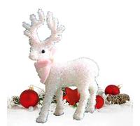 Le Statuine Del Cervo Per Il Natale | Decorazioni Con Ornamenti Di Alce Luccicanti - Decorazioni Per Scaffale Natalizie Con Sciarpa Da Indossare,Per Giardino Inverno Vacanze Casa Portico