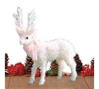 Le Statuine Del Cervo Per Il Natale - Decorazioni Con Ornamenti Di Alce Luccicanti | Decorazioni Per Scaffale Natalizie Con Sciarpa Da Indossare - Per Giardino Inverno Vacanze Casa Portico