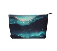 Le stelle di fantascienza hanno stampato la borsa cosmetica del velluto a coste, borsa impermeabile di immagazzinaggio degli articoli da toeletta di viaggio, Nero , Taglia unica