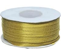 LE STELLE Nastro Doppio Raso Oro 3 MM X 100 Metri