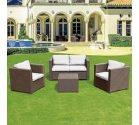 Le Stelle Set Salotto Da Giardino In Polyrattan Colore Moka