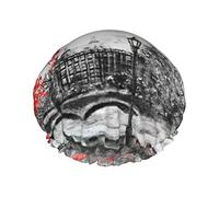 Le strade di Londra Riutilizzabile Impermeabile Lavabile Regolabile Adatto a donne di tutte le lunghezze Cuffia da a