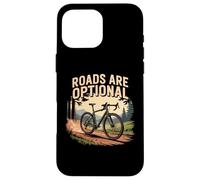 Le strade sono opzionali Gravel Bike Bikepacking Bike Adventure Custodia per iPhone 16 Pro Max