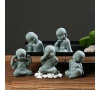 Le stravaganti statue di monaco di Buddha non parlano non vedono il male, aggiunta perfetta al tuo giardino o decorazione interna (E)