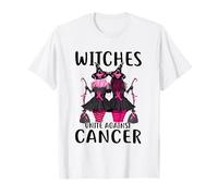 Le Streghe Si uniscono Contro Il Cancro al Seno Rosa Ottobre Halloween Maglietta