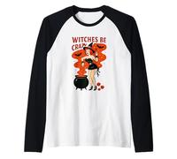 Le Streghe Sono pazze, magia di Halloween Maglia con Maniche Raglan