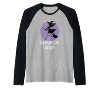 Le streghe sono pazze strega divertente Maglia con Maniche Raglan