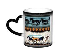 Le strisce del cavallo del modello degli uomini e delle donne del regalo di divertimento magico morphing tazze 11oz ceramica termica cue tazze da caffè