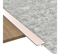 Le strisce di transizione a T vengono utilizzate for collegare le fessure del pavimento. Queste robuste strisce for bordi del pavimento sono adatte for fessure del pavimento entro 1 cm.(Purple gold)