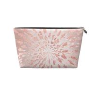 Le strisce dorate con tratti dorati in oro rosa rosa brillano, Borsa da toilette Borsa per trucco Borsa per cosmetici Borsa da toilette da viaggio portatile