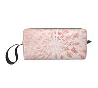 Le strisce dorate con tratti dorati in oro rosa rosa brillano, Borsa per il trucco Borsa per cosmetici Borsa da toilette da viaggio portatile Borsa per trucco Organizer