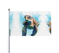 Le tartarughe nuotano Stampe bandiere decorative per esterni 0,9 x 1,5 m leggere e belle adatte per cortili all'aperto e celebrazioni di festival.