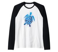 Le Tartarughe Sono Anche Apnea Divers Maglia con Maniche Raglan