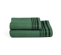 Le Telerie Set 1+1 Asciugamani e Ospite 100% Cotone Lavorazione Nido d'Ape Dream - Disponibile in Vari Colori (Verde)