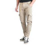 Le Temps des Cirises pantaloni cargo beige traliccio da uomo Alban taglia 34