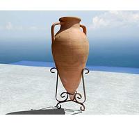le terrecotte di cassiano fabio ANFORA A Punta in Terracotta con TRESPOLO in Ferro CM 100