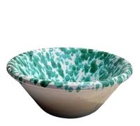 Le Terrecotte di Cassiano Fabio Catino gocciolato verde ramina in ceramica cm 11 x h 5