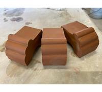 Le Terrecotte di Cassiano Fabio Set 4 Pezzi Piedini in Terracotta per vasi da Fiore cm 5X 8