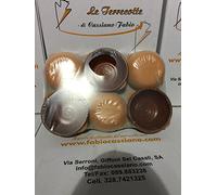 Le Terrecotte di Cassiano Fabio tegamino manufatto cm 15 set 6 pezzi