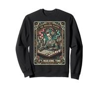 Le Tessere del Gioco Mahjong Player Skeleton Felpa