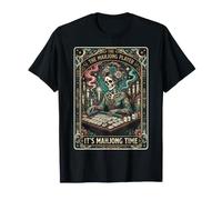 Le Tessere del Gioco Mahjong Player Skeleton Maglietta