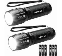 LE Torcia LED Potente Professionale 2 Pezzi, Torcia LED Portatile Con Pile, Picc