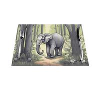 Le tovagliette in PVC con elefante che camminano sono stampate e possono aggiungere decorazione al tuo tavolo da pranzo.