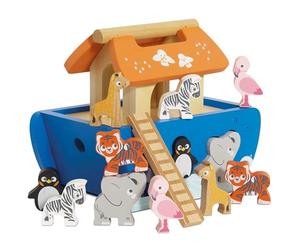 Le Toy Van Gioco educativo Arca di Noè, per Bambini a Partire da 2 Anni, Forme ad Incastro, Forme Geometriche da Inserire, Montessori, Gioco Ecologico, in Legno FSC, Petilou