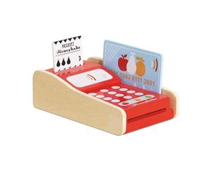 Le Toy Van Gioco educativo dai 2 anni pos giocattolo per bambini con scontrino e carta di credito, giocattolo ecologico, gioco Montessori, in legno certificato FSC e colori a base d'acqua
