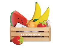 Le Toy Van - TV183 - Gioco educativo per Bambini dai 2 Anni Cassetta di Frutta Giocattolo in Legno, Giocattoli Montessori, Gioco Ecologico in Legno FSC e Colori a Base d'Acqua