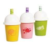 Le Toy Van Gioco Take Away Fruit Smoothies TV336 3 bicchieri con cannuccia in legno FSC 2+