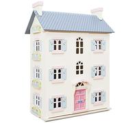 Le Toy Van - H150 - Casa delle bambole Cherry Tree Hall in legno certificato FSC, 3 anni, per bambina, 3 piani, l 64 x p 41 x h 92 cm, con scala interna, finestre e porte apribili, Montessori