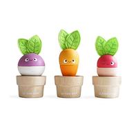 Le Toy Van - PL121 - Gioco educativo verdure in legno impilabili e intercambiabili, a partire dai 18 mesi, giocattoli Montessori per bambini, gioco educativo, set 3 verdure, Petilou