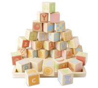 Le Toy Van - PL21 - Gioco educativo cubi in legno per bambini a partire da 1 anno, cubi alfabeto, Montessori, cubi impilabili con facce, puzzle 3D 30 pezzi, giocattolo ecologico, Petilou