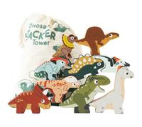 Le Toy Van Stacking Tower Dinosaurus torre a blocchi 18m+ 9 pz